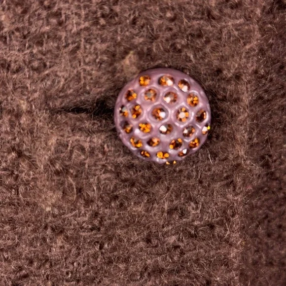 Vtg. 60s Boucle Wool Swing Coat Fur Collar Jackie O Mod Dark Academia Old Money - Picture 6 of 11